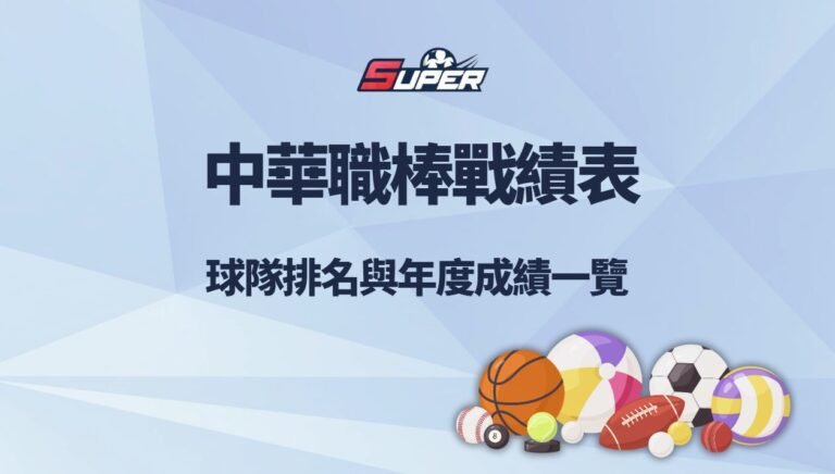 中華職棒戰績表｜球隊排名與年度成績一覽